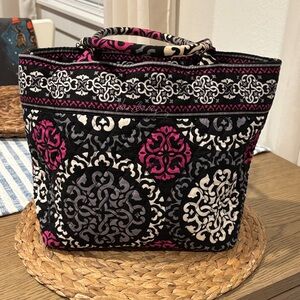 Vera Bradley Black, Pink, and White Patterned Tote